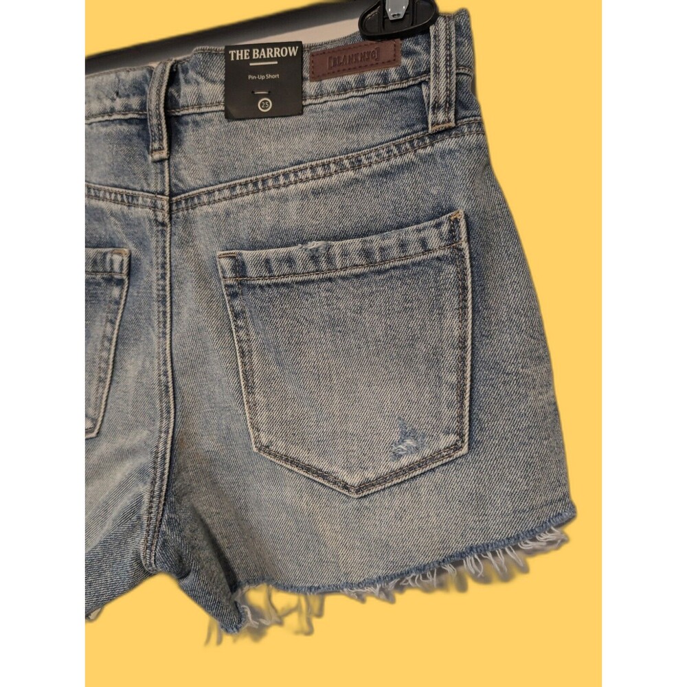 Blank NYC Women's Distressed Denim Shorts Size 25 The Barrow Stripes NEW W/ TAGS - Picture 12 of 15